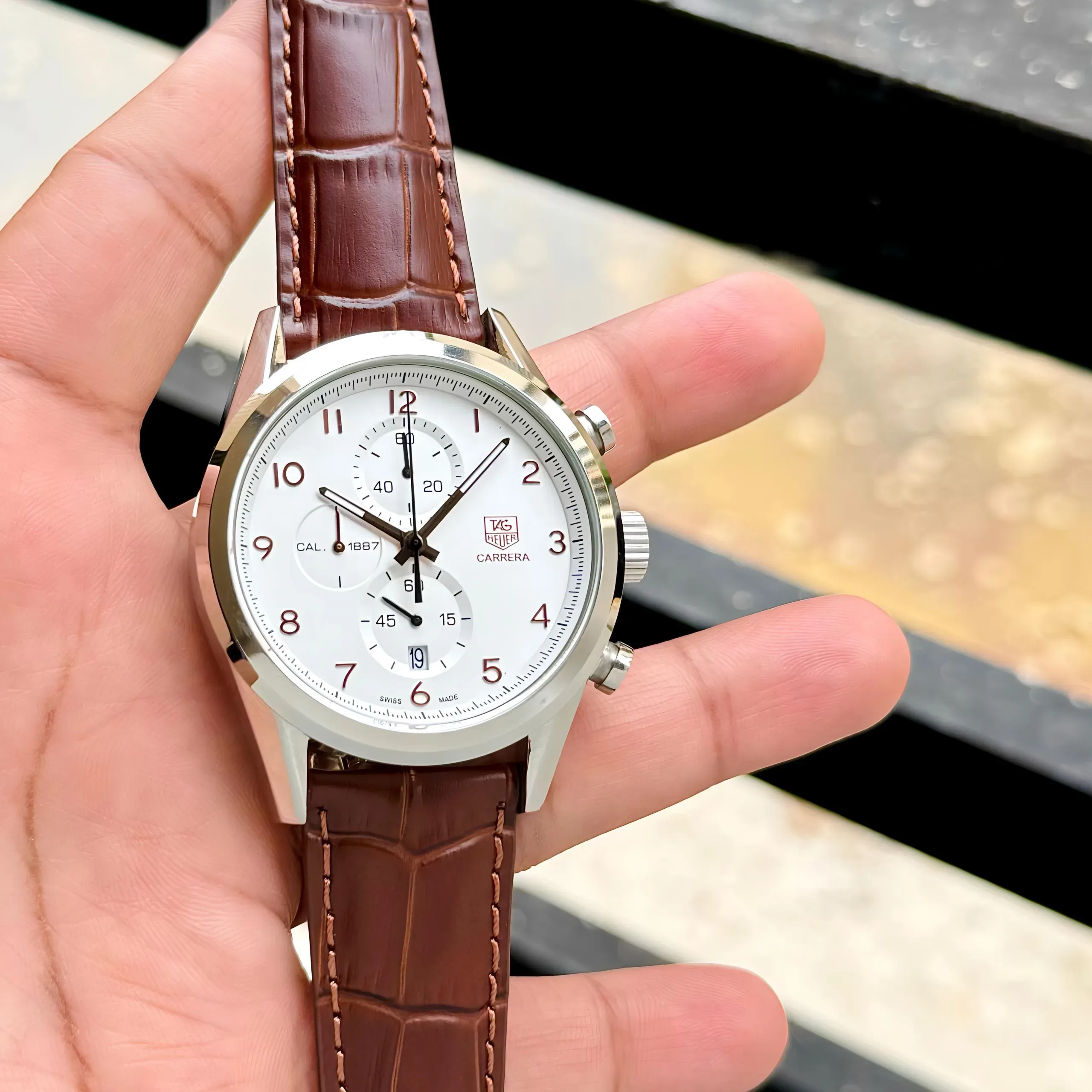 WhatsApp Image 2026-10-04 at 1.07.17 AM Tag Heuer Carrera Heritage 42mm White Dial - Image 1