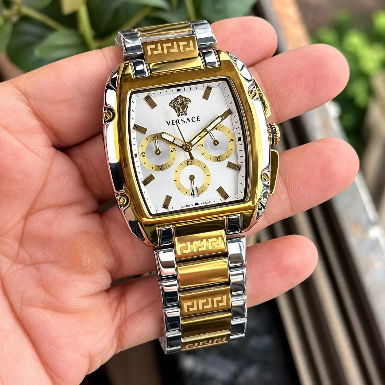 WhatsApp Image 2026-10-04 at 1.07.30 AM (1) Versace Two Tone White Dial Quartz - Image 1