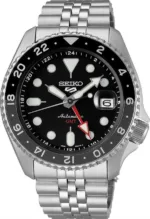 Seiko GMT Silver Black Dial - Image 2