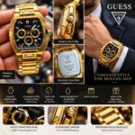 Guess Golden Black Dial Quartz - Image 3