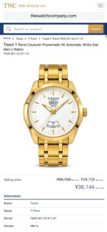 Tissot Couturier Day-Date White Dial - Image 3