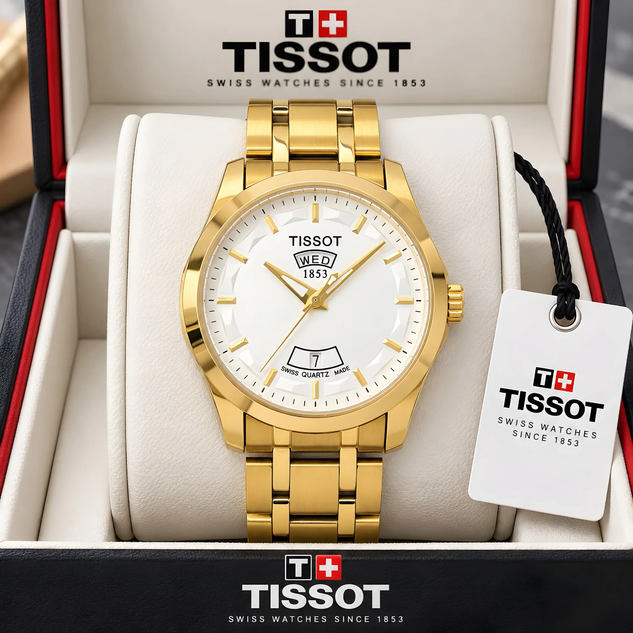 Tissot Couturier Day-Date White Dial - Image 5