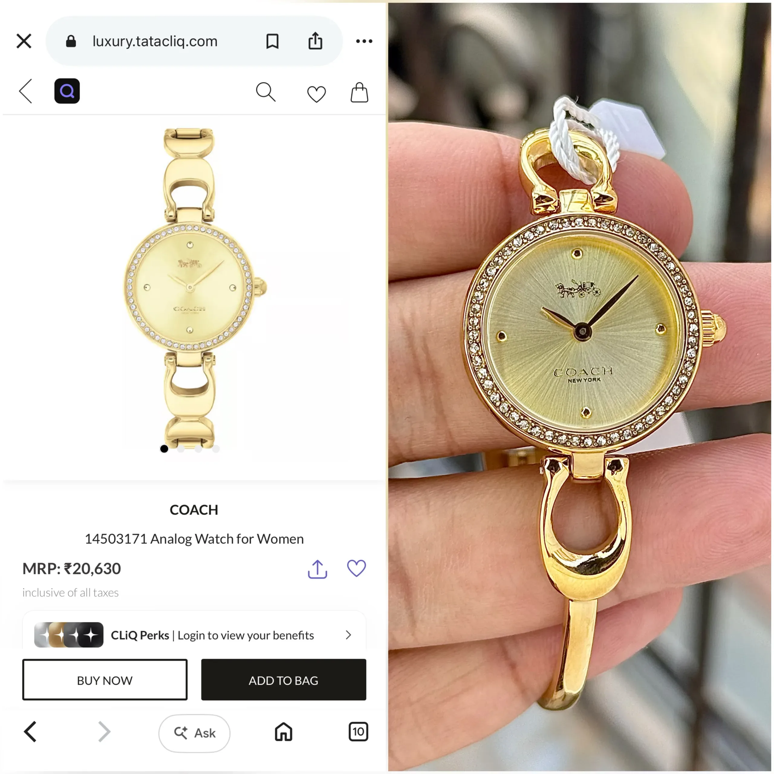 Coach Champagne Gold Dial - Image 3