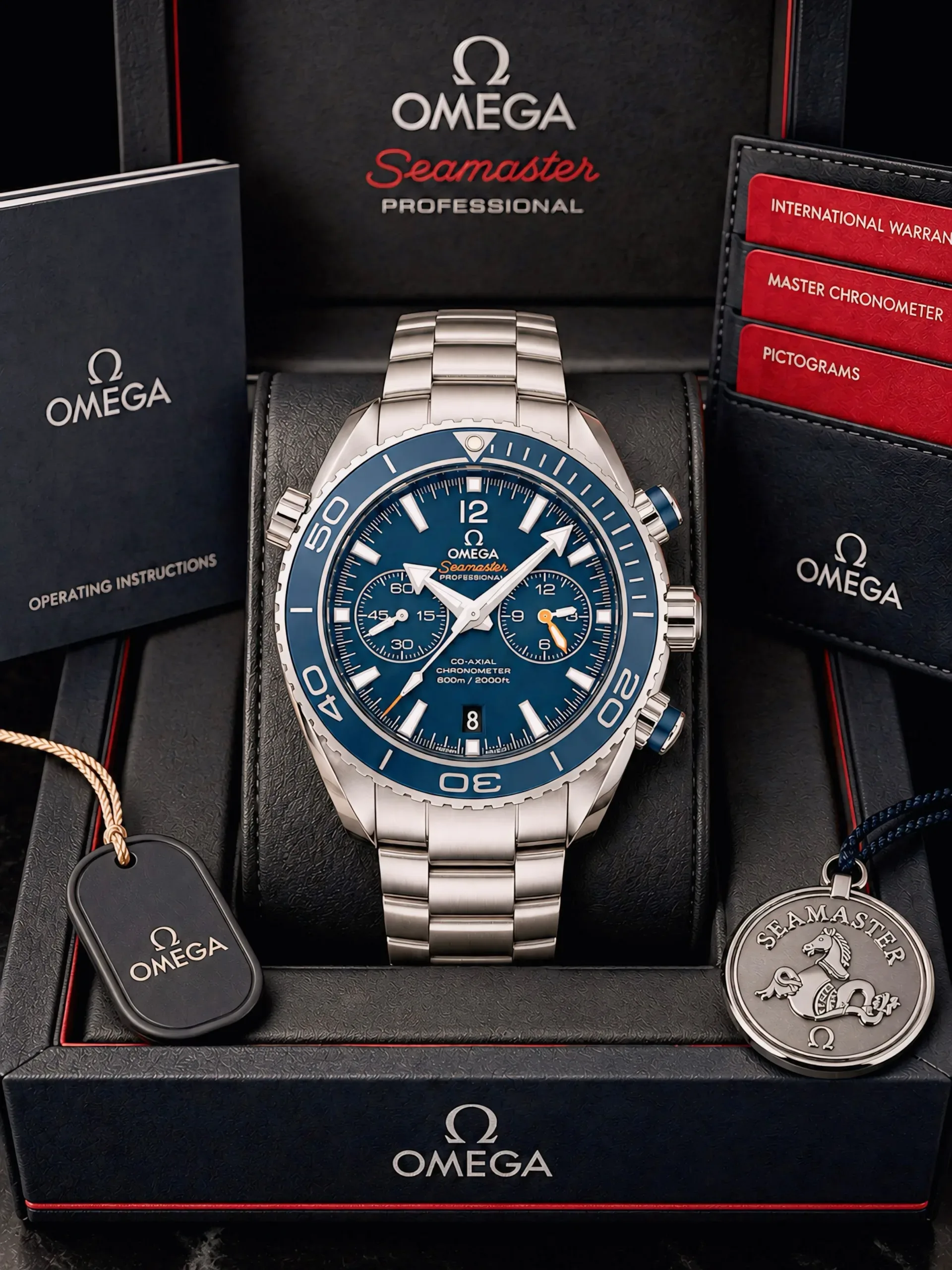 Omega Seamaster Planet Ocean Blue Dial - Image 4