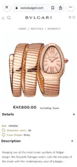 Bvlgari Serpenti 35mm Rosegold - Image 2