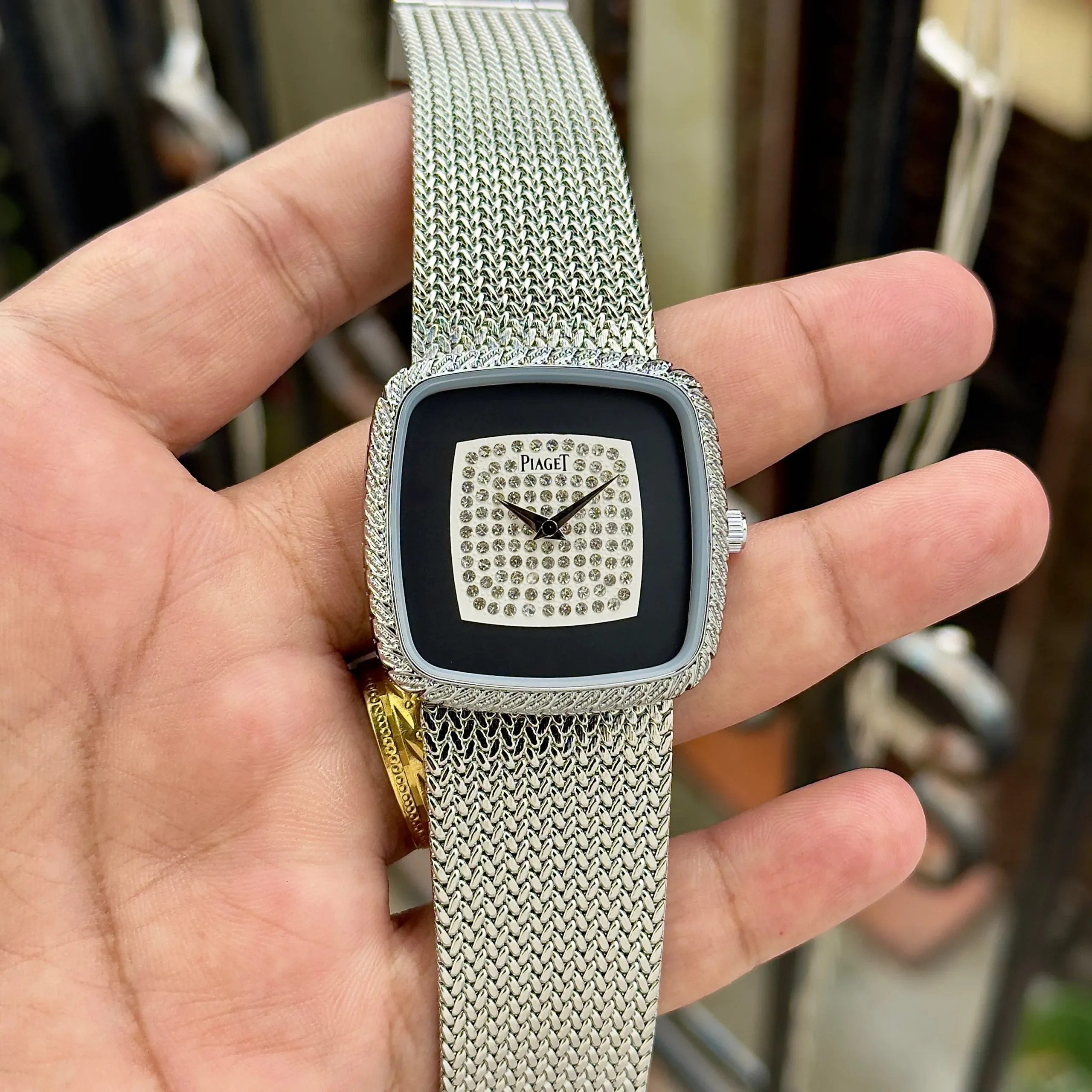 Piaget Silver Crystal Black Dial - Image 3