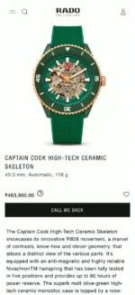 Rado Captain Cook 42mm Green - Image 3