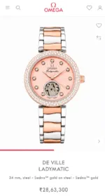 Omega Ladymatic Pink Dial - Image 2