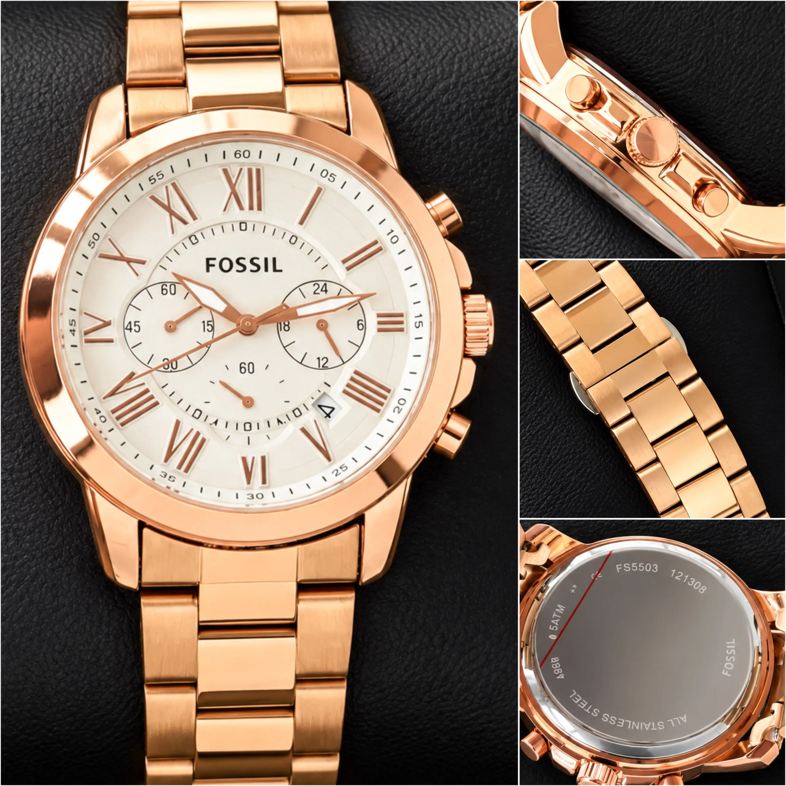 Fossil Rosegold Quartz Chronograph - Image 4
