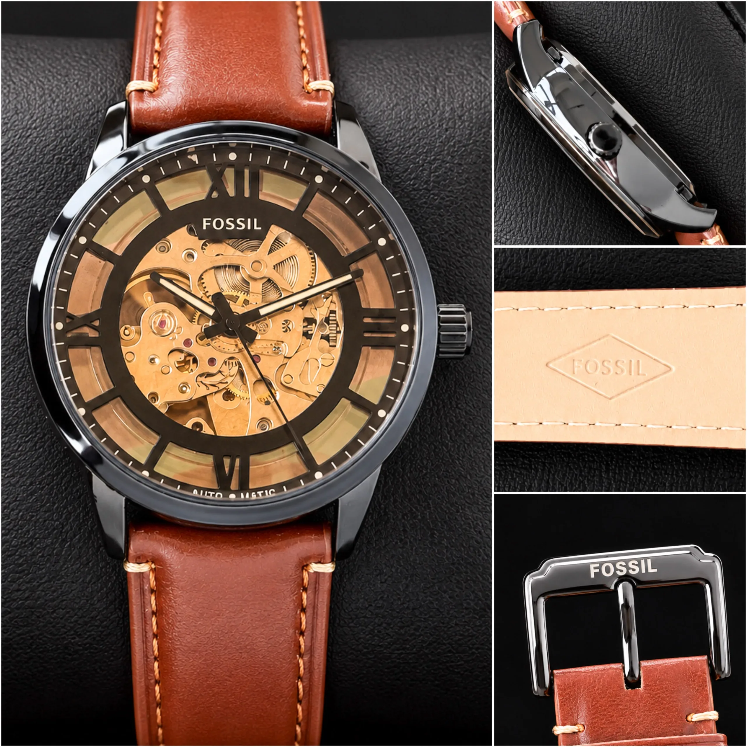 Fossil Brown Black Skeleton Dial - Image 5