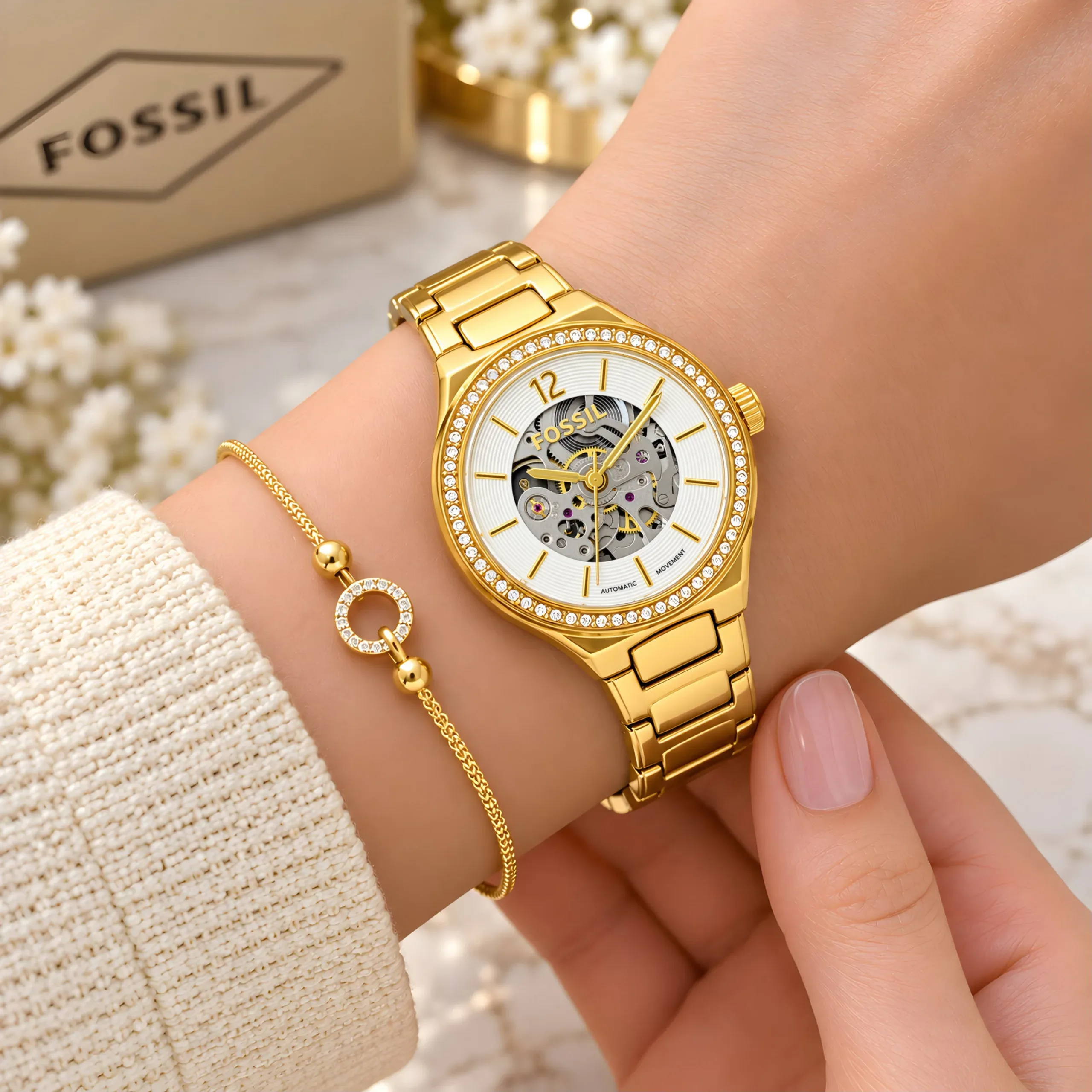 Fossil Evie Golden Automatic - Image 4
