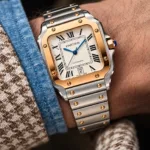 Cartier Santos Gold Silver Automatic