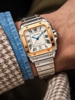 Cartier Santos Gold Silver Automatic