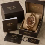 Seiko Day Date Brown Sunburst Dial - Image 2