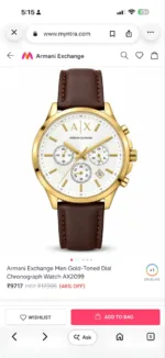 Armani Exchange 43mm White Dial Chrono - Image 2
