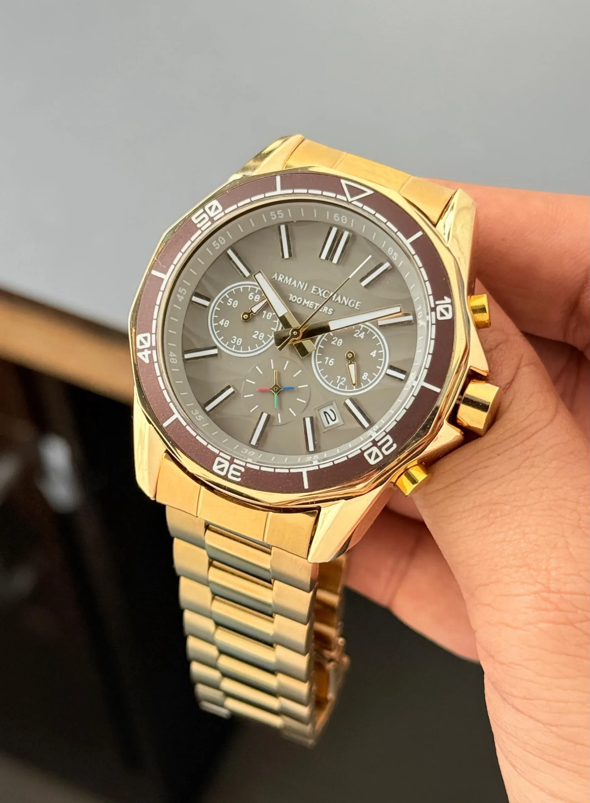Armani Exchange Spencer Chronograph Golden - Image 2