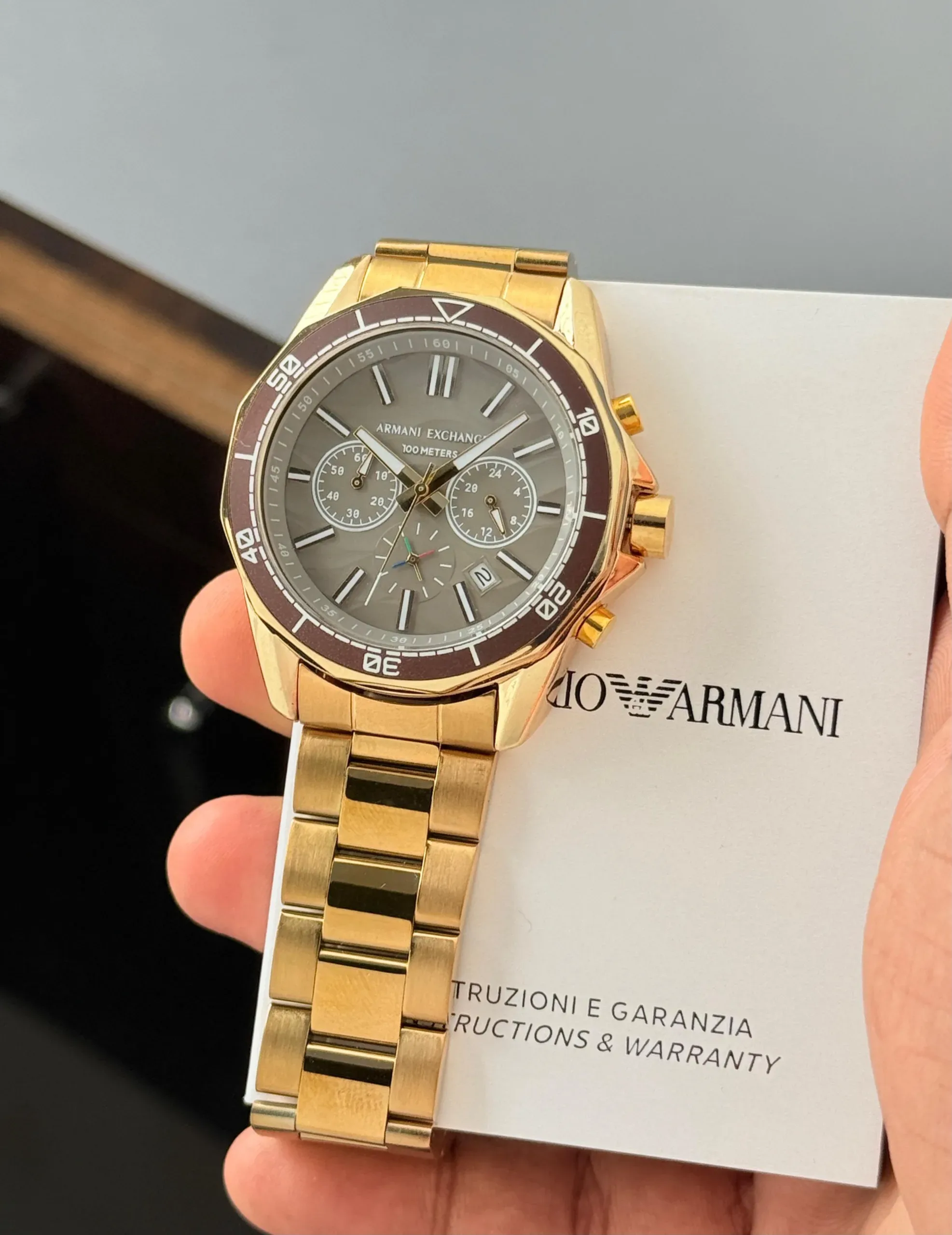 Armani Exchange Spencer Chronograph Golden - Image 3