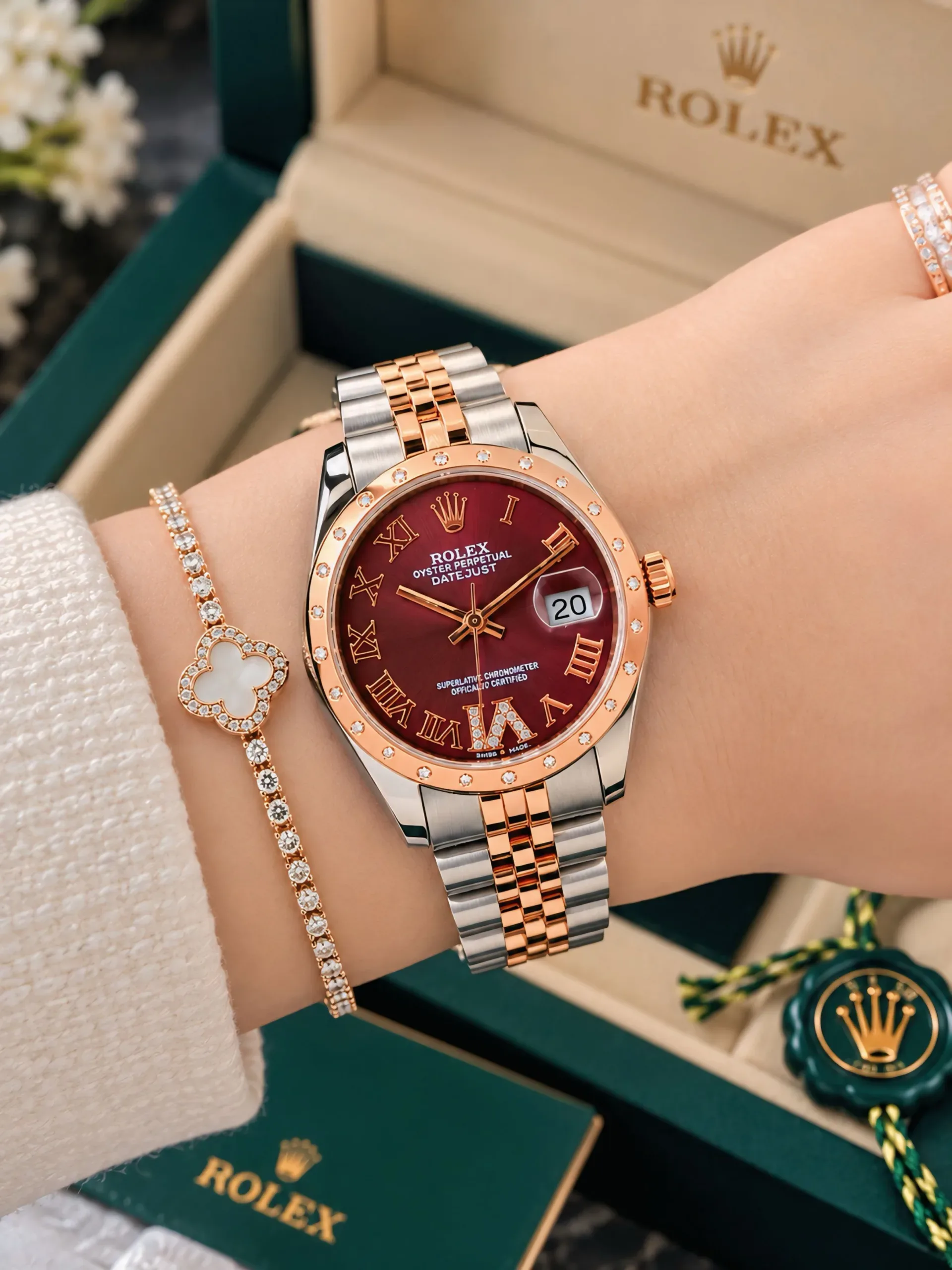 Rolex Datejust 31 Brown Patent Dial - Image 2