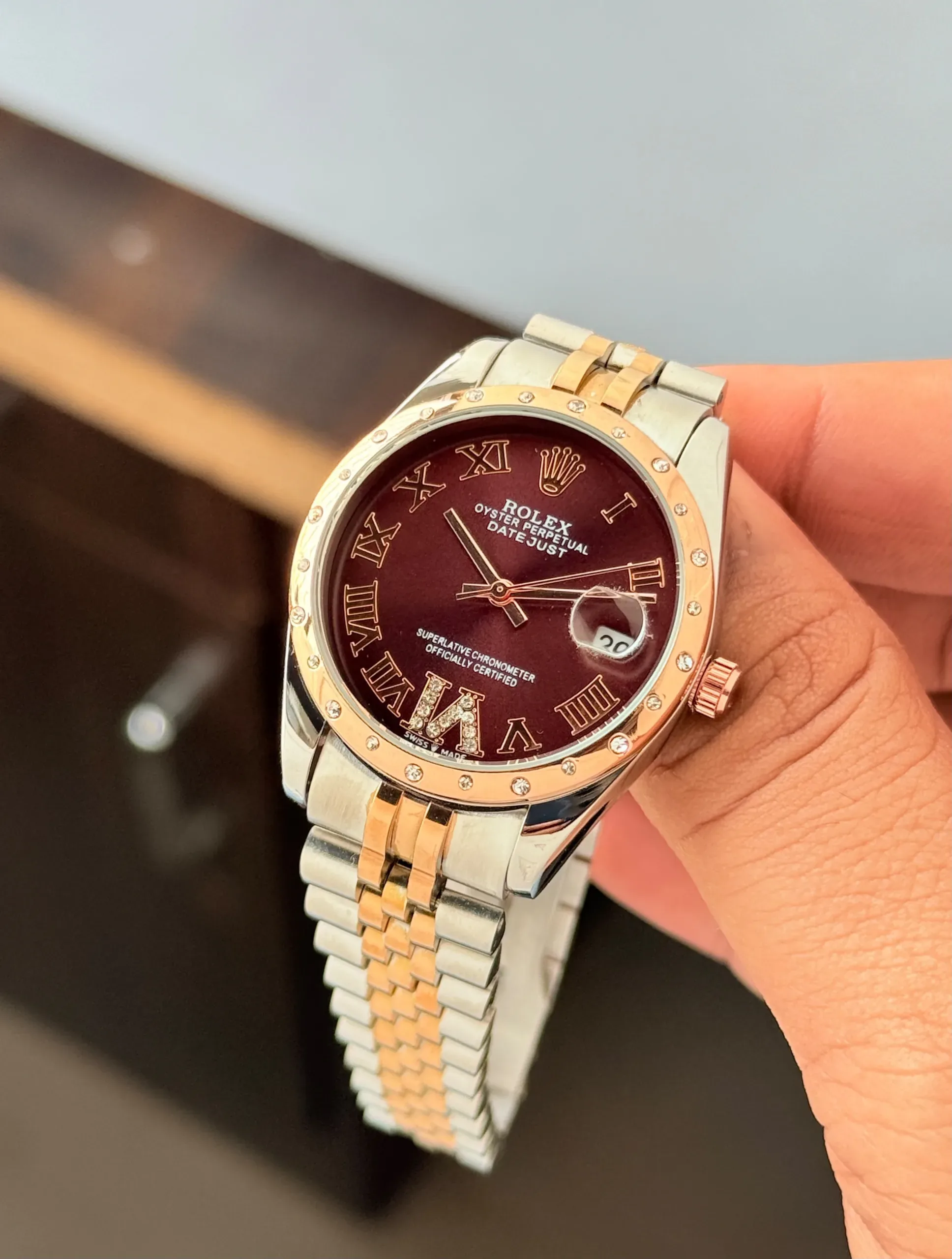 Rolex Datejust 31 Brown Patent Dial - Image 4