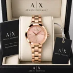 Armani Exchange Rose Gold Sunray Dial - Image 5