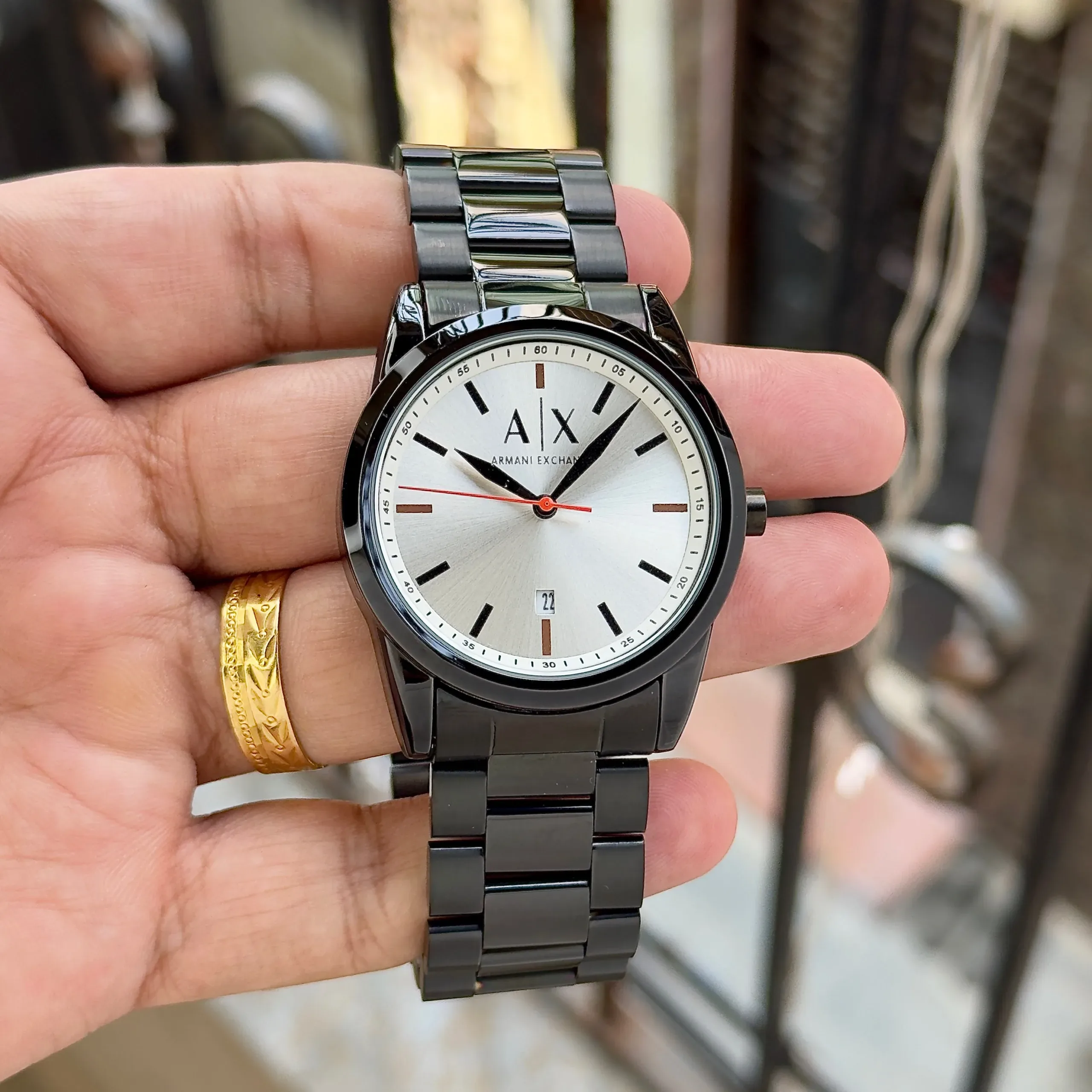 Armani Exchange Silver White Sunray Dial - Image 2