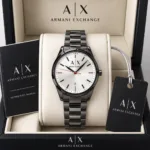 Armani Exchange Silver White Sunray Dial - Image 3