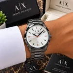 Armani Exchange Silver White Sunray Dial - Image 4