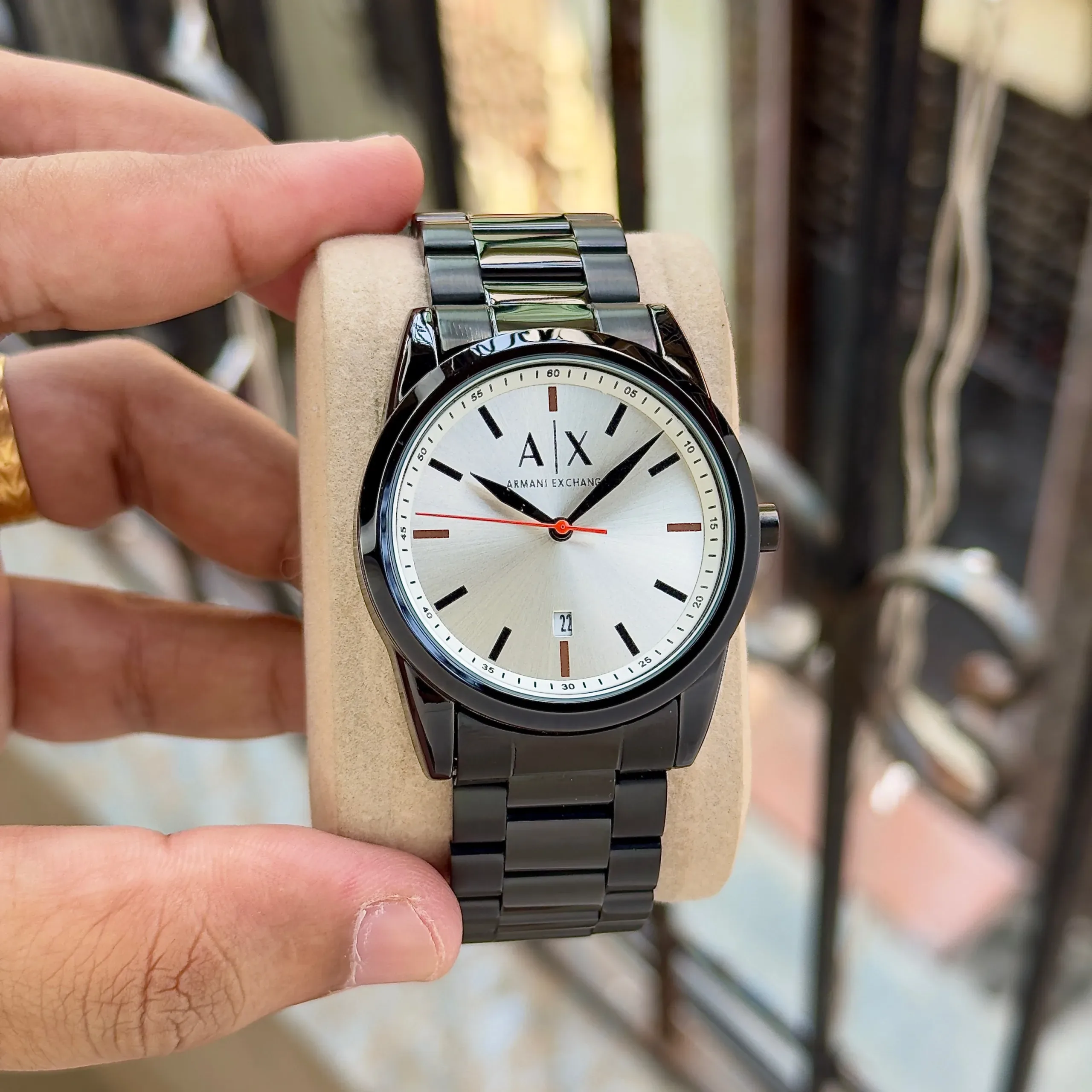 WhatsApp Image 2026-10-23 at 1.05.21 AM Armani Exchange Silver White Sunray Dial - Image 1