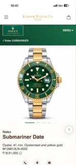 Rolex Submariner Green Sunray Dial - Image 2