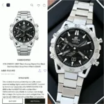 Edifice Casio 43mm Black Dial - Image 5