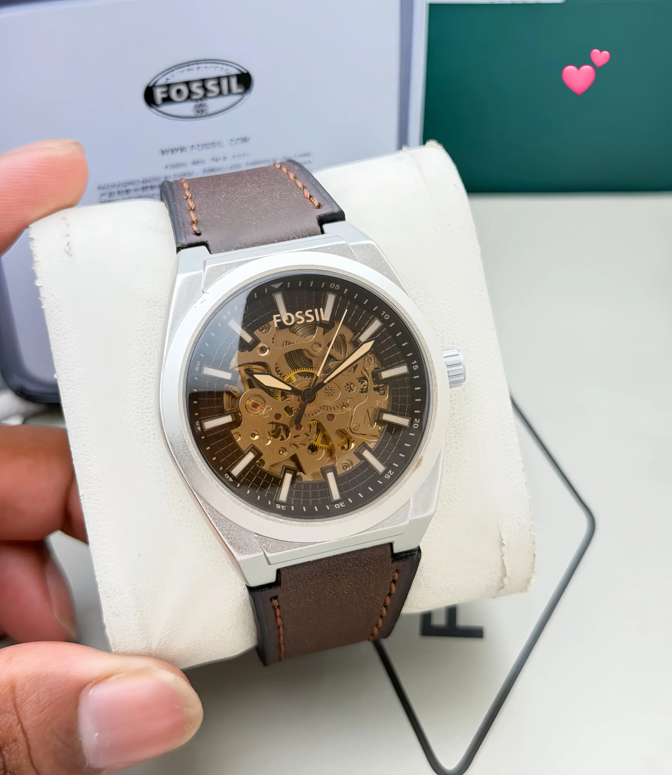 Fossil Brown Skeleton Dial Automatic - Image 1