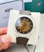 Fossil Brown Skeleton Dial Automatic - Image 3