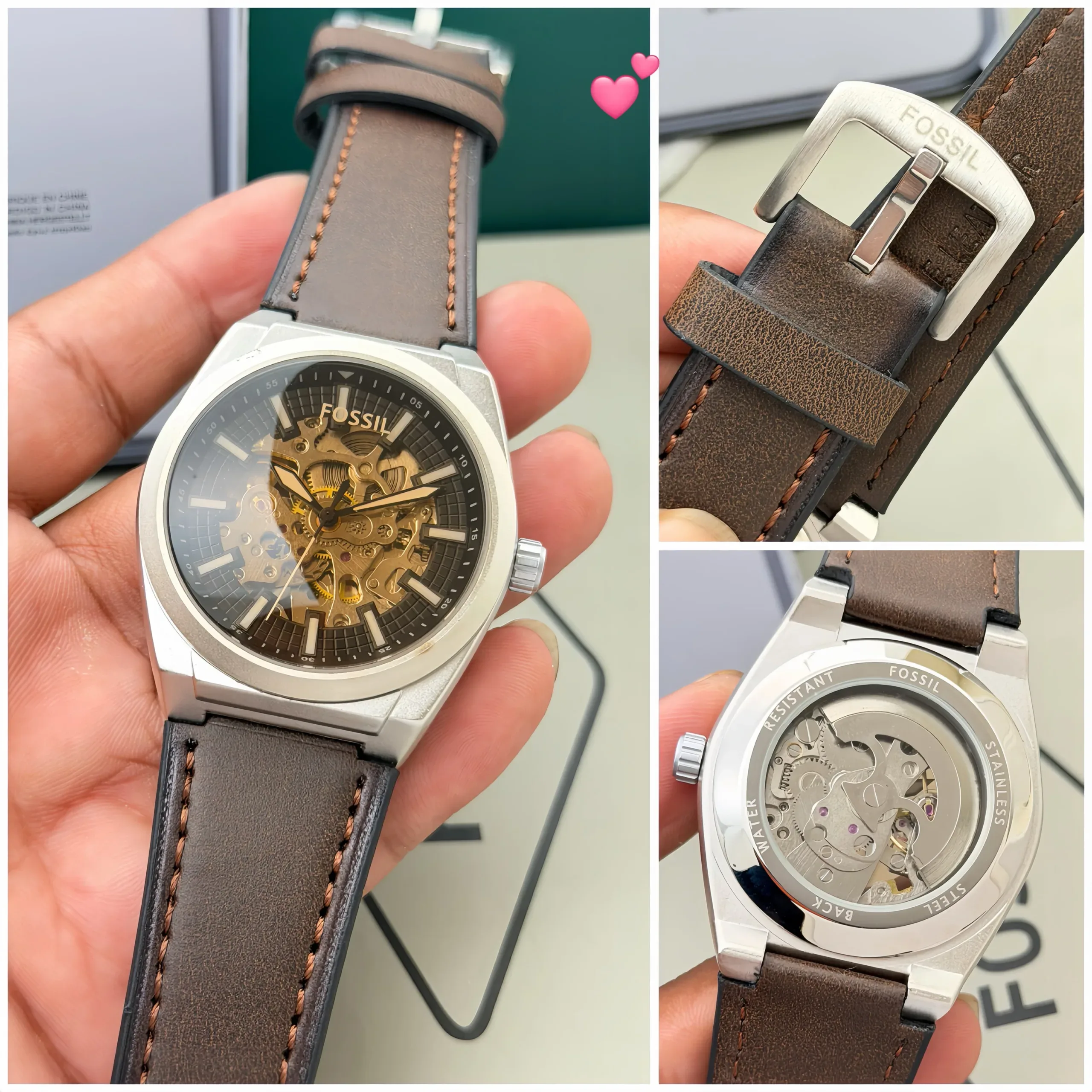 Fossil Brown Skeleton Dial Automatic - Image 5