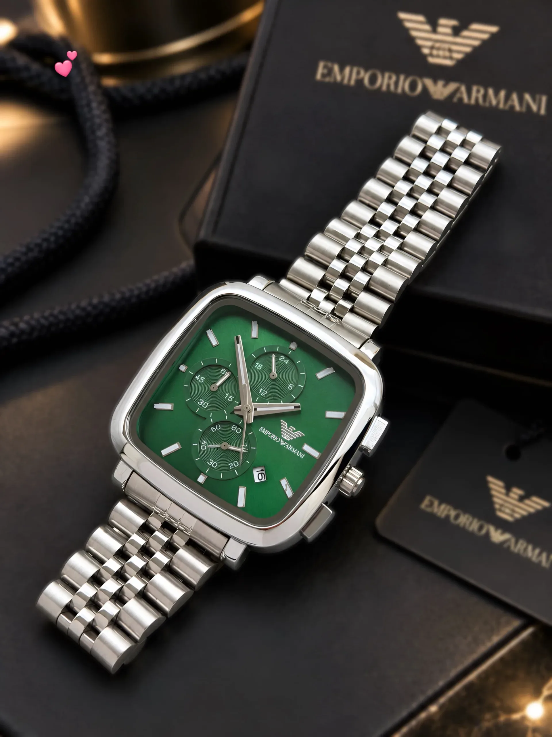 Emporio Armani Grren Dial Chronograph - Image 3