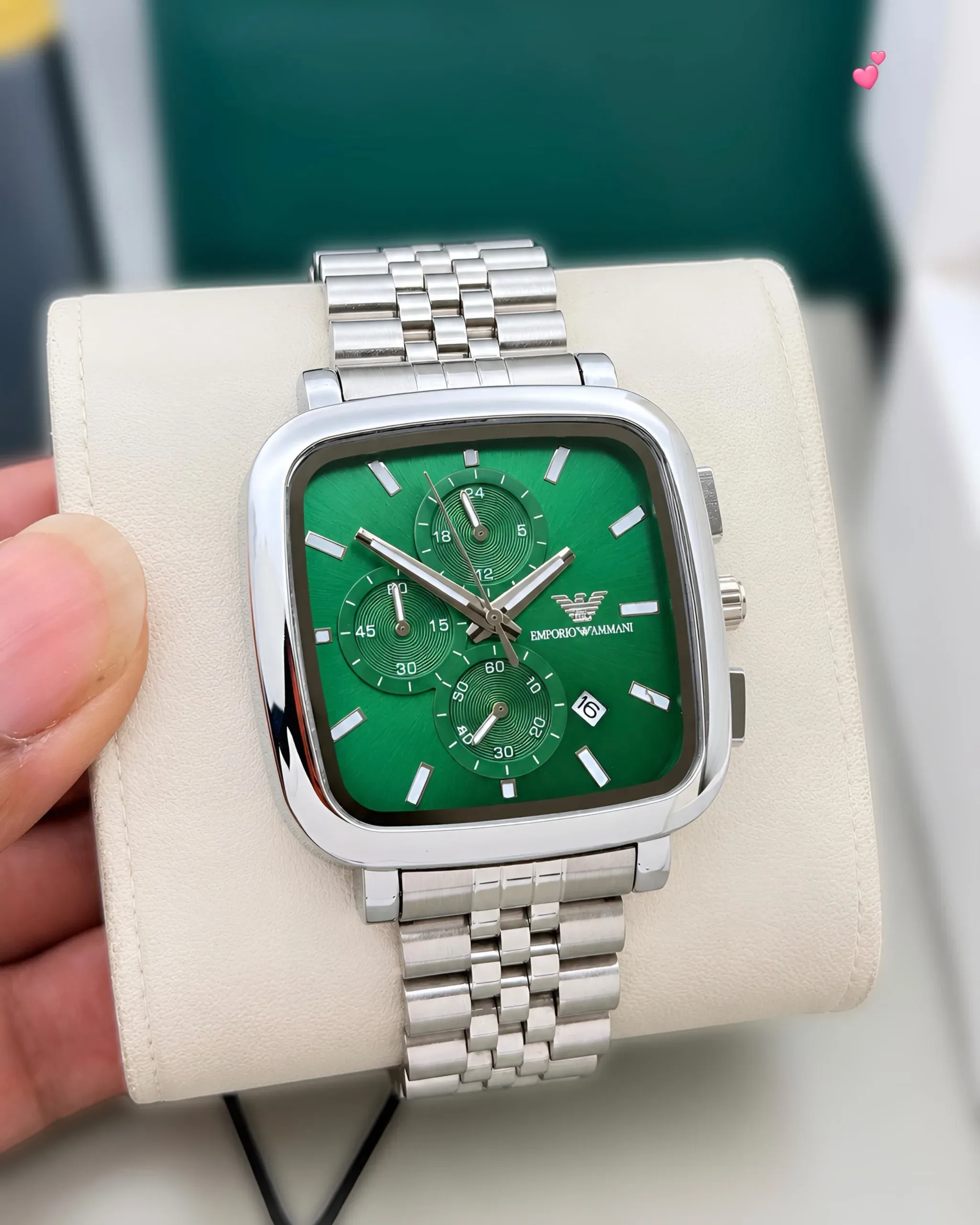 Emporio Armani Grren Dial Chronograph - Image 1