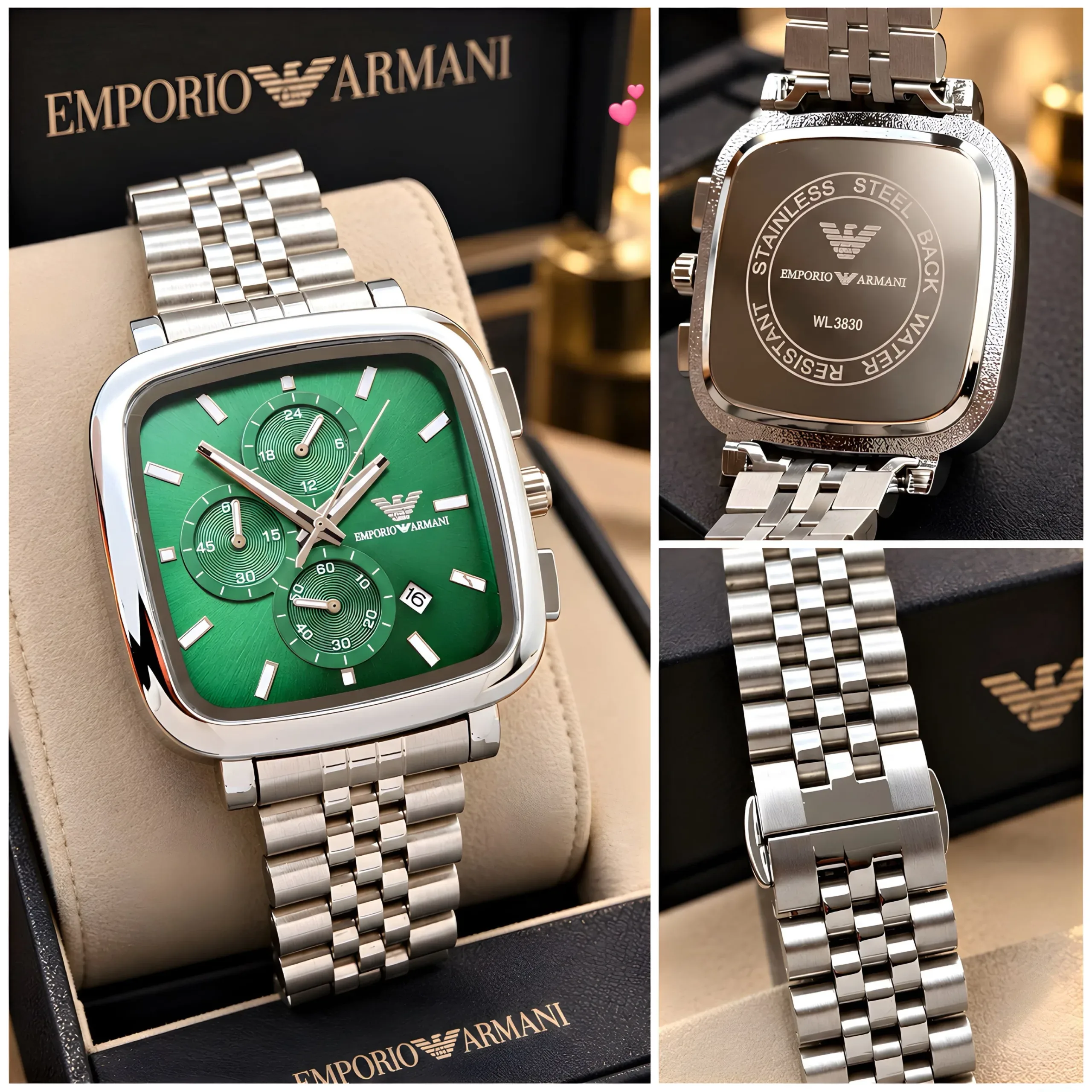 Emporio Armani Grren Dial Chronograph - Image 5