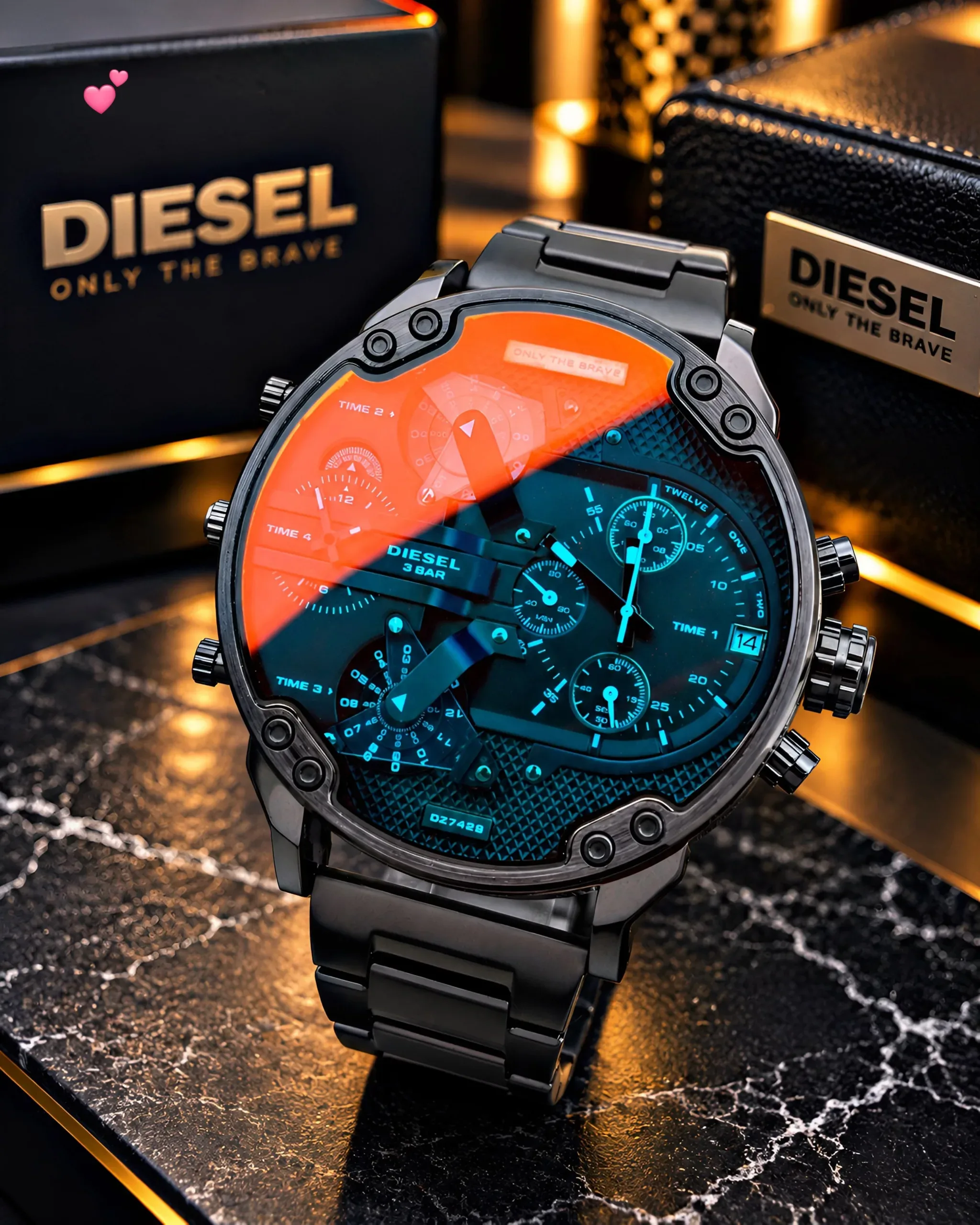 Diesel DZ7333 Gold Black Chronograph - Image 2