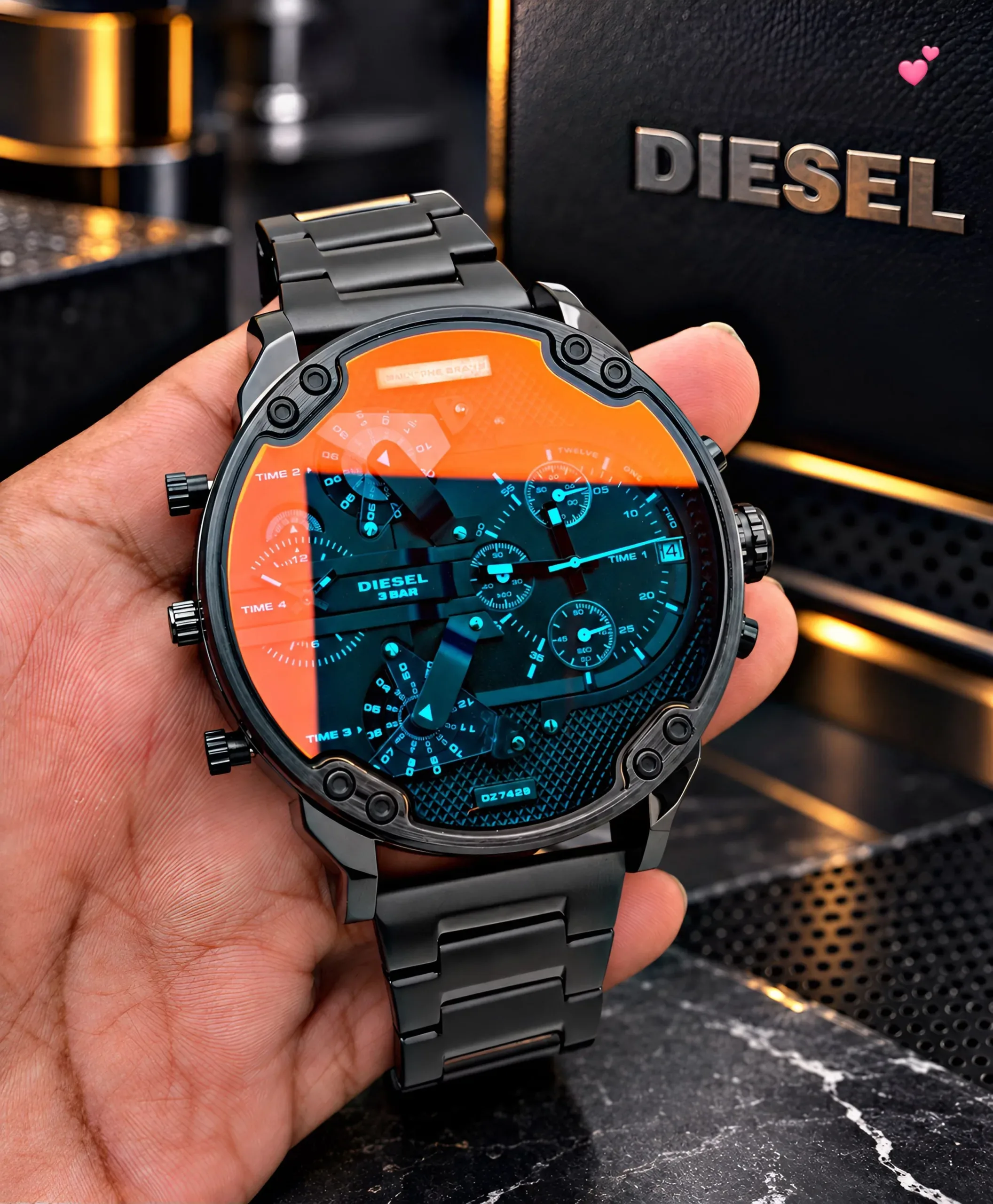 Diesel DZ7333 Gold Black Chronograph - Image 3