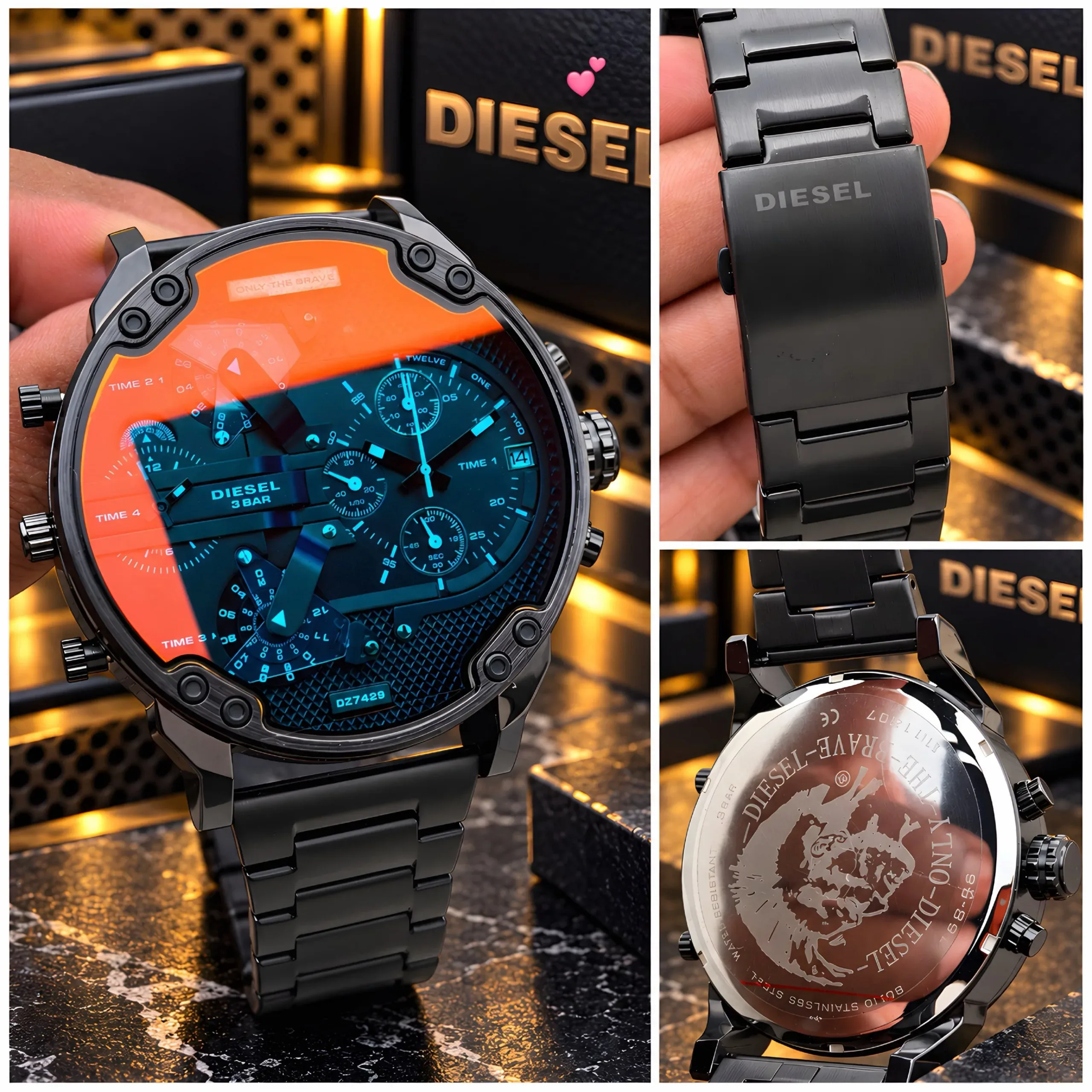 Diesel DZ7333 Gold Black Chronograph - Image 5