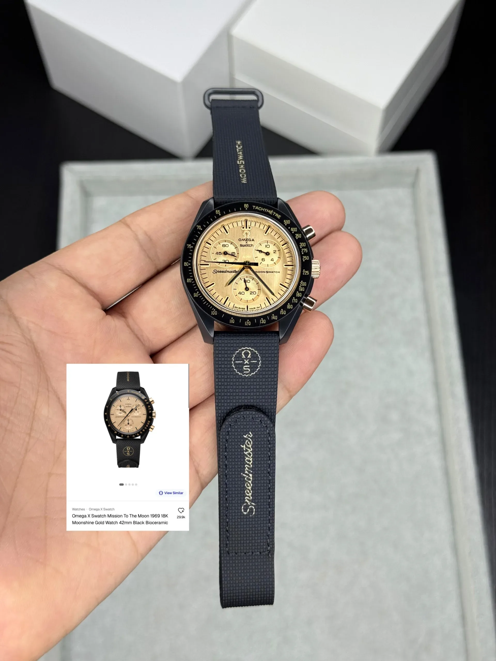 WhatsApp Image 2026-10-23 at 1.15.10 AM (1) Omega X Swatch Speedmaster Golden Dial - Image 1