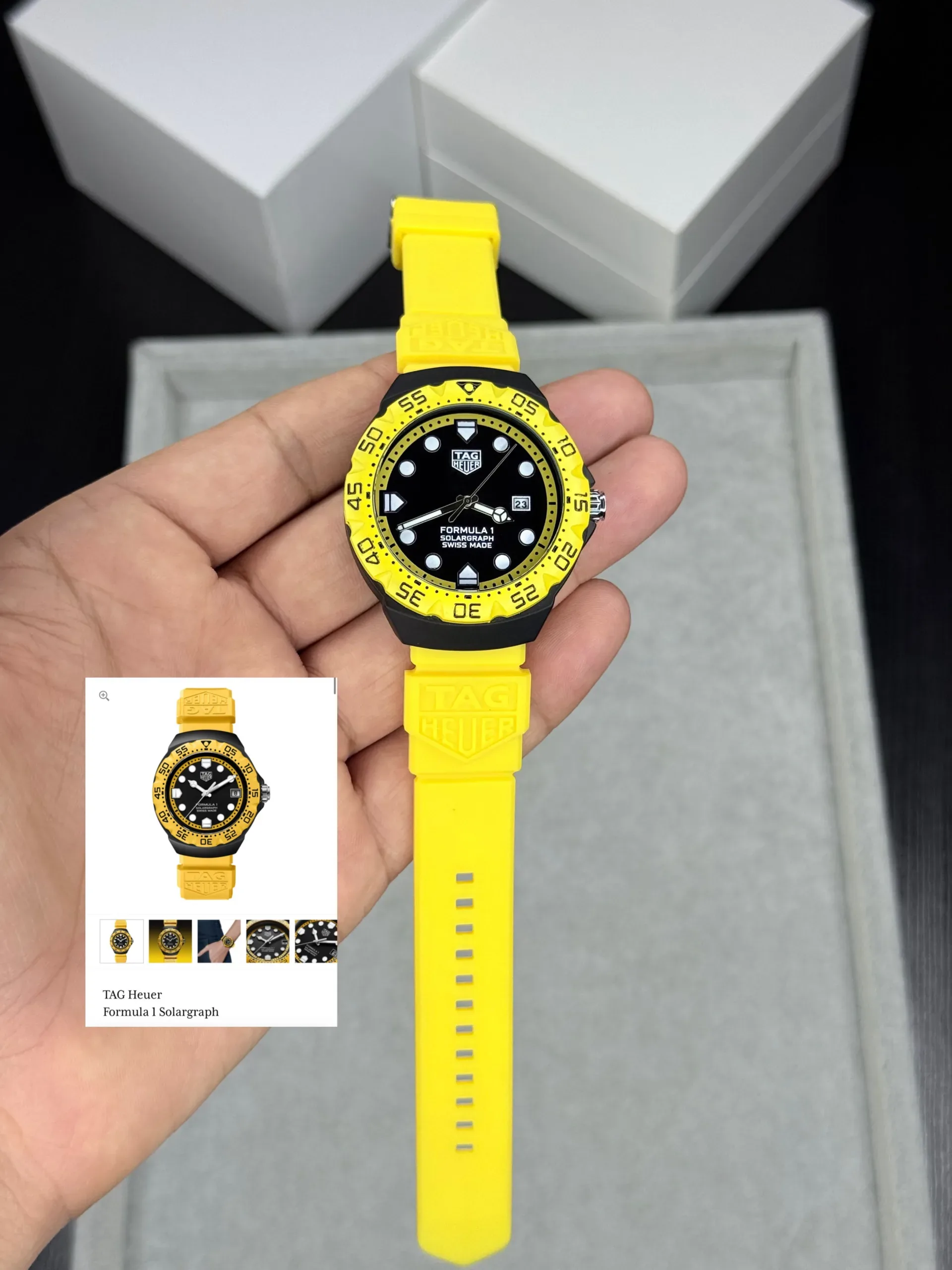 Tag Heuer Formula 1 Solargraph Pastel Yellow - Image 1