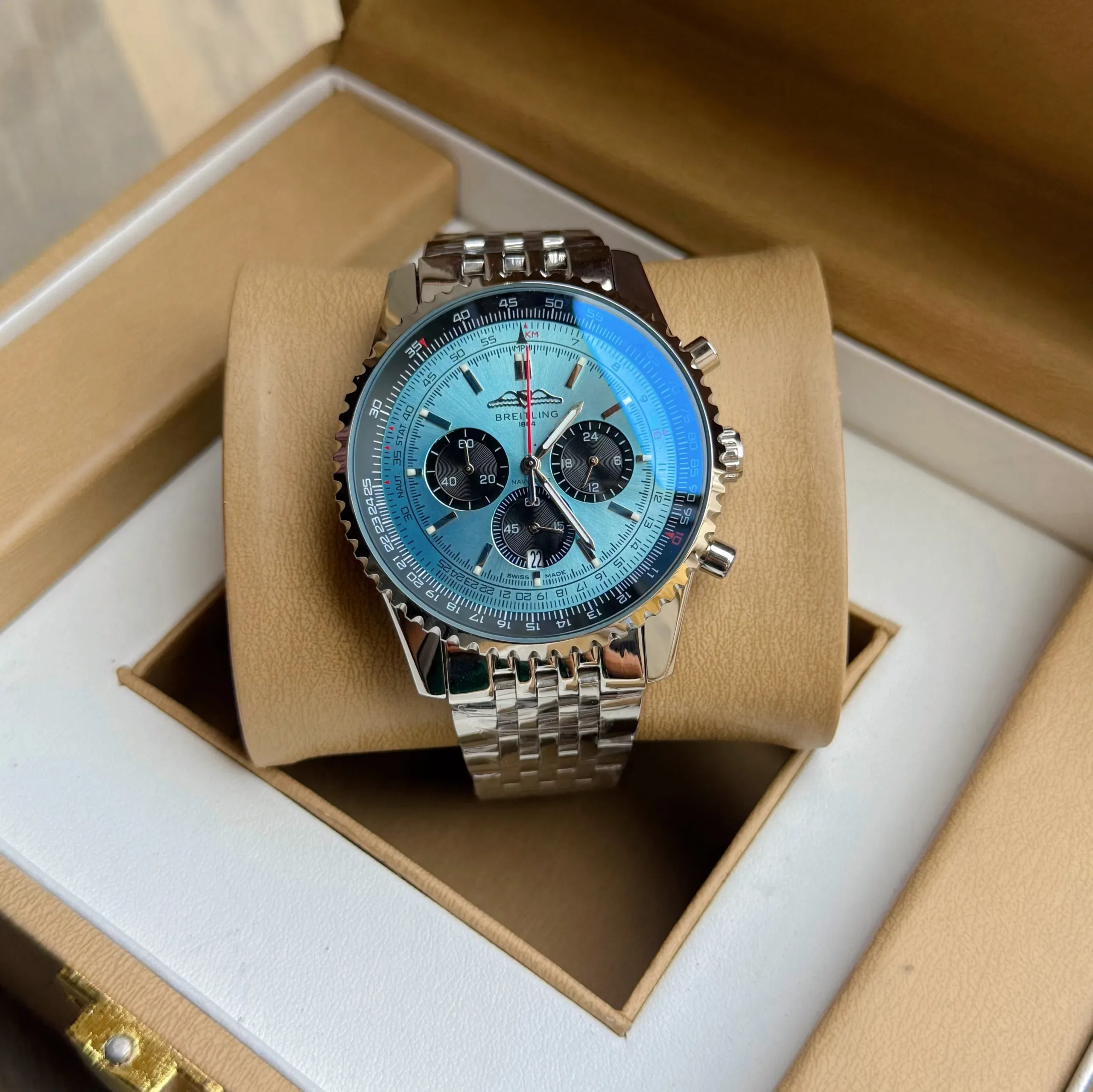 WhatsApp Image 2026-10-23 at 1.17.17 AM (1) Breitling Navitimer B01 Chronograph Blue Dial - Image 1