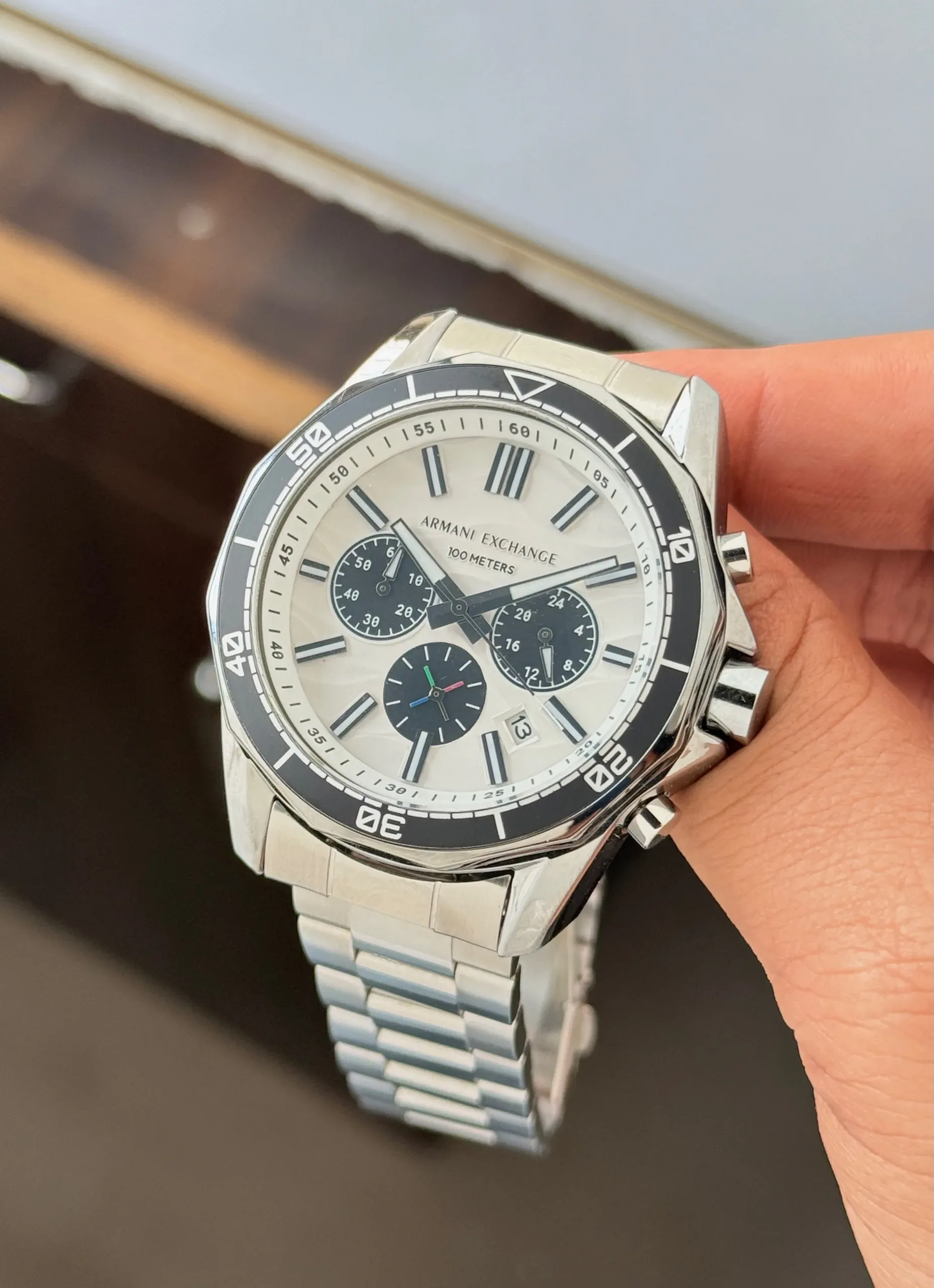 Armani Exchange Spencer White Dial Chronograph - Image 3