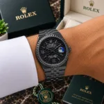 Rolex Datejust Black Honeycomb Pattern Dial - Image 3