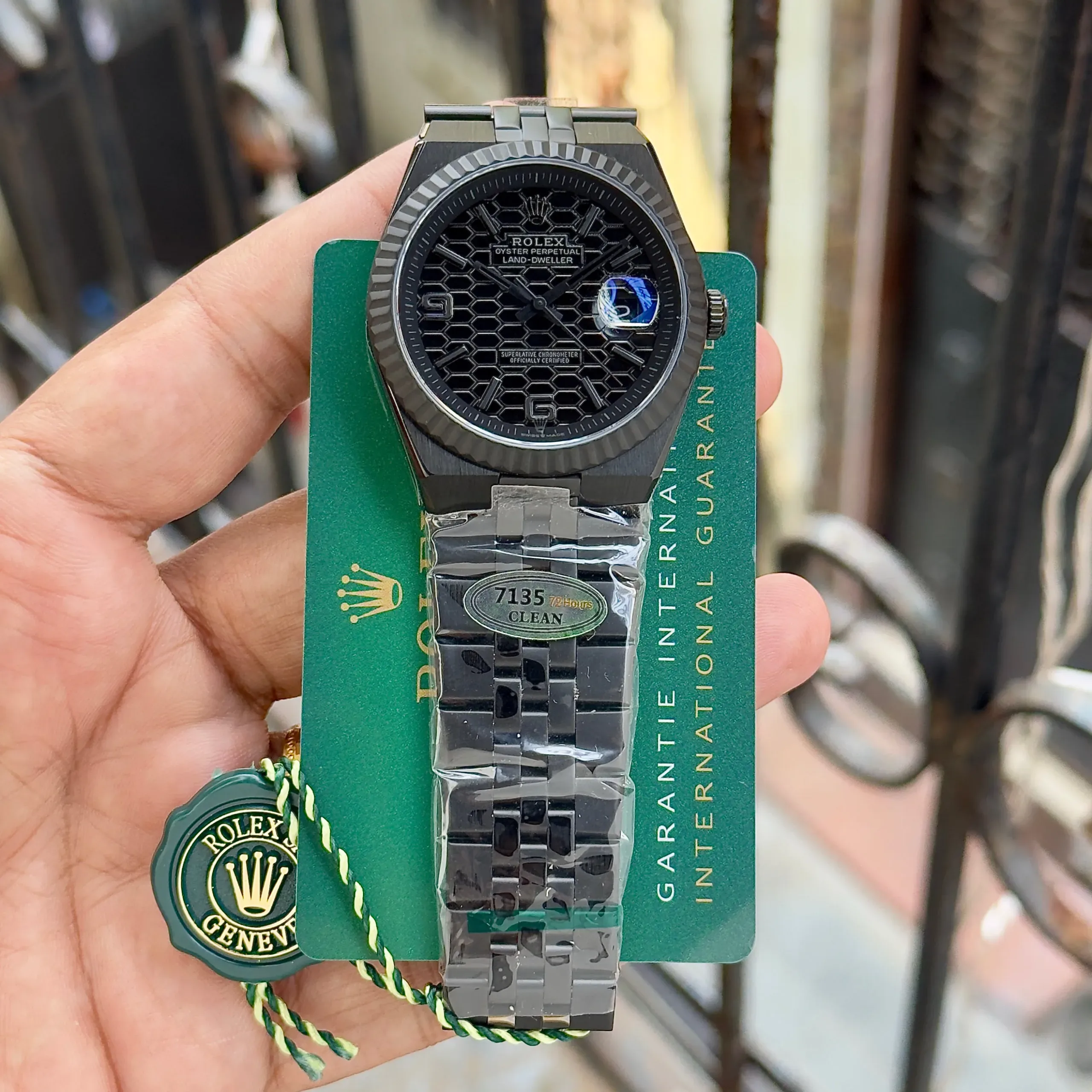 Rolex Datejust Black Honeycomb Pattern Dial - Image 5